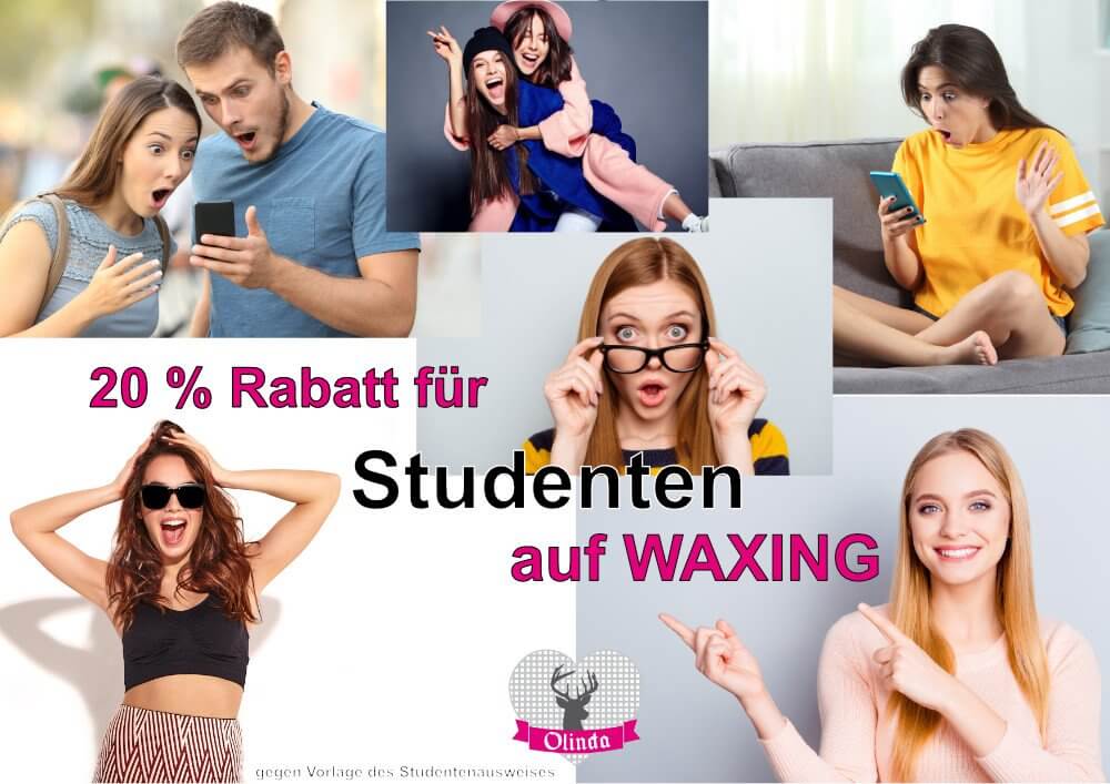 20 % Studentenrabatt auf Waxing